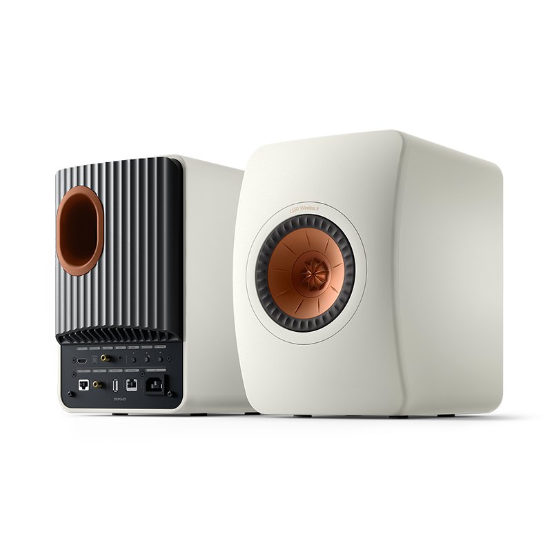 KEF LS50 Wireless II, Wireless HiFi Speaker, Home Living Room Desktop, 2.0 Stereo, Active Audiophile-Grade TV Speaker, Hiplay Gift, White