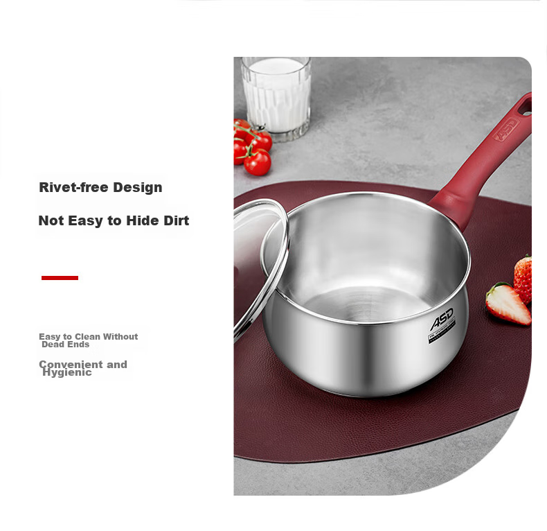 ASD Milk Pot, 316L Stainless Steel, 18CM Thickened Baby Food Pot, Compatible with Gas And Induction Stoves, NS18B5WG 12