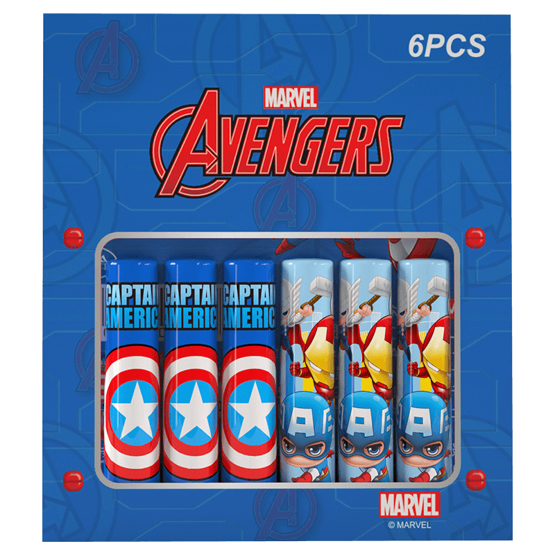 Disney Pencil Caps, Set of 6, Pencil Extenders/pencil Grips/pencil Covers/pencil Caps, Pencil Tip Protectors to Prevent Dirt in Pencil Cases, Children's School Supplies, Boys' Stationery, Marvel