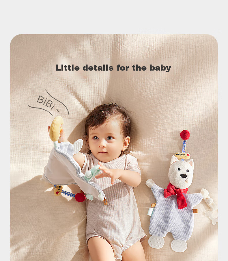 Babycare Sweet Dream Comforting Teether for Newborns And Infants, Plush Toy, Soft Stuffed Animal, Chewable - Little Bear Bubu 14