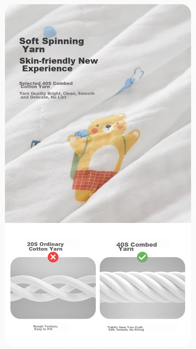 Shiyuejiejing Baby Bath Towel Gift Set, 5-Piece Set, Pure Cotton Breathable Gauze Bath Towel, Baby Bath Cover, 1 Bath Towel + 4 Square Towels 7