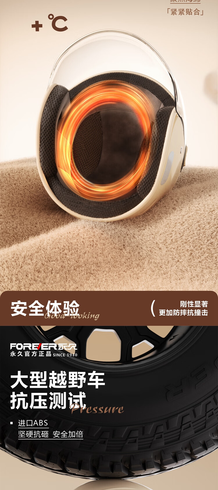 Yongjiu 3C Certified Helmet, Autumn And Winter Windproof And Warm, Suitable for All Seasons, for Women And Men, Electric Scooter Safety Helmet, Motorcycle 3/4 Helmet, High-Definition 501 [Glowing Night Black] 4