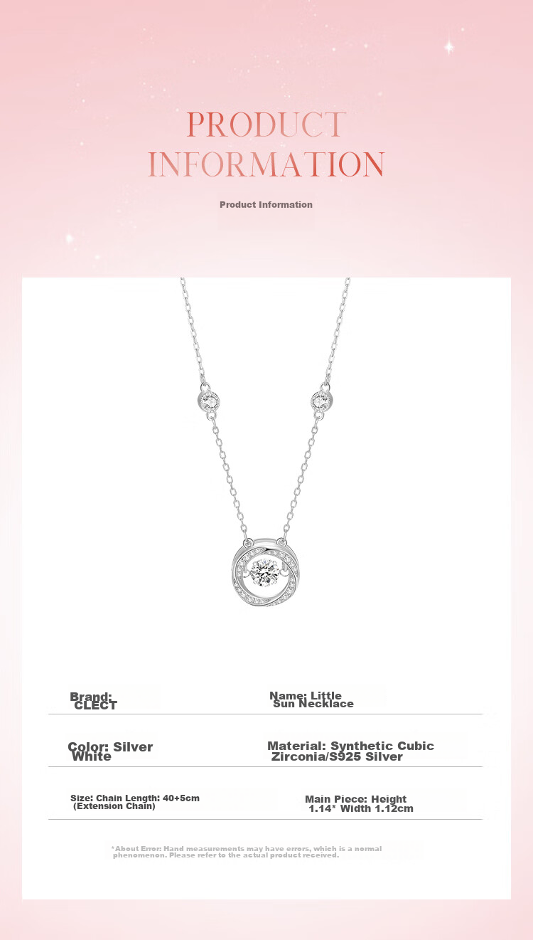 Clect Heartbeat in Three Seconds 925 Silver Necklace for Women, Pendant Collarbone Chain Jewelry, Niche Birthday Gift for Girlfriend 6