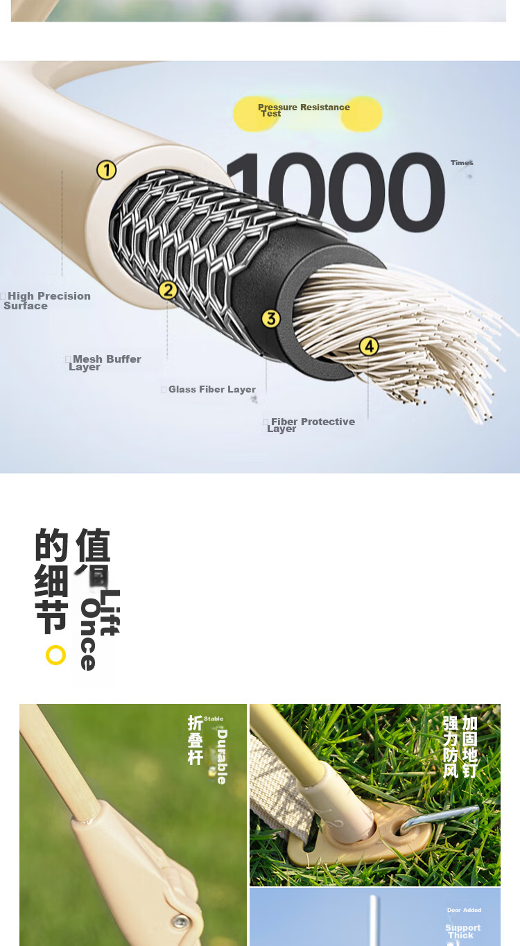 TAN XIAN ZHE Tent, Outdoor Camping, Park, Wilderness, Children's Family, Fully Automatic, Portable, Sun-Shading, Multi-Person Tent 15