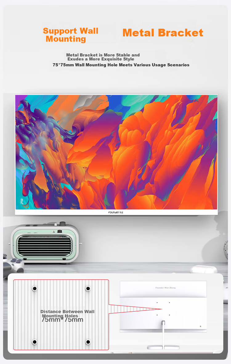 Founder 23.8-Inch All-In Desktop Computer, Commercial And Home Office Use (Quad-Core N5095, 8GB RAM + 256GB Storage, Cost-Effective Office Model) 8