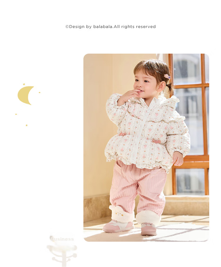 BALABALA Children's Clothing, Baby down Jacket, Girls' Winter Short Coat, Kids' Warm Outerwear, Cute Boys' 20