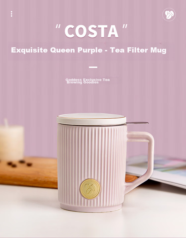 COSTA Desktop Handheld Ceramic Coffee Mug for Men and Women High-Value Office Cup Gift for Girlfriend Holiday Present 1