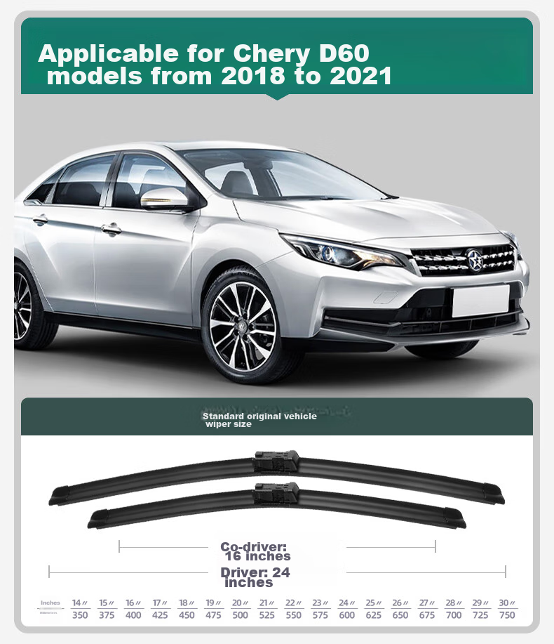 Xufengcheshi Wuling Hongguang Mini EV Windshield Wipers, for 2020-2026 Models, Rubber Strip, Car Accessories, Boneless Original Equipment 3