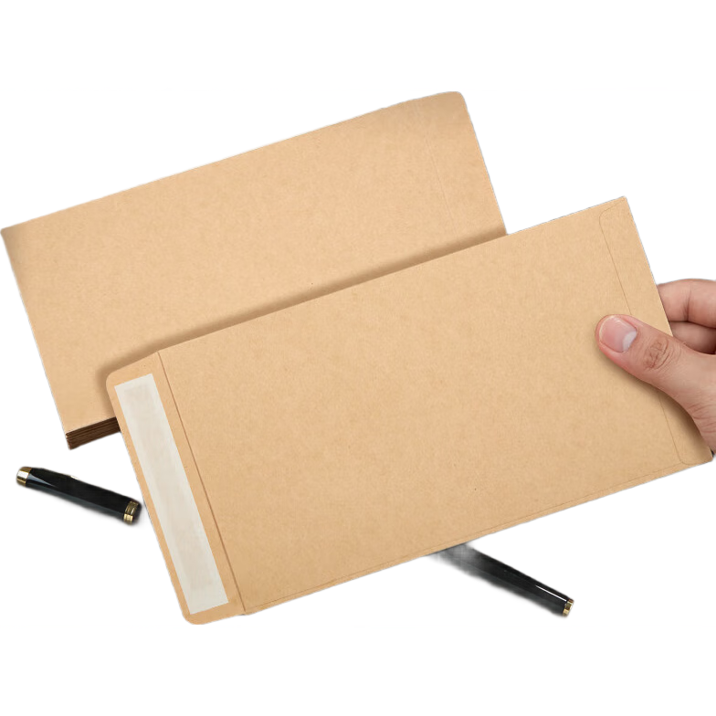 Kingdee , 20 Pieces/pack, Blank Kraft Paper Self-Adhesive Envelopes No. 5, Thickened with Double-Sided Tape, Vintage Chinese Style Paper Bags, Self-Sealing Sample Packaging Bags