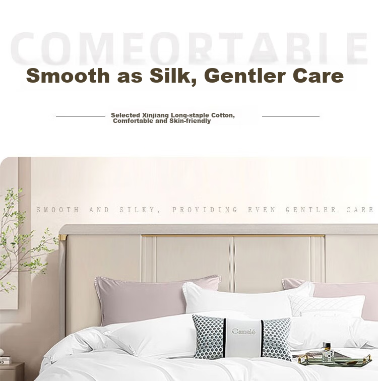 Ranpai Hotel White Duvet Cover Single Piece, Class A 100% Cotton Quilt Cover, Double Bed Sheet for 1.5-Meter Bed, 200x230cm 4