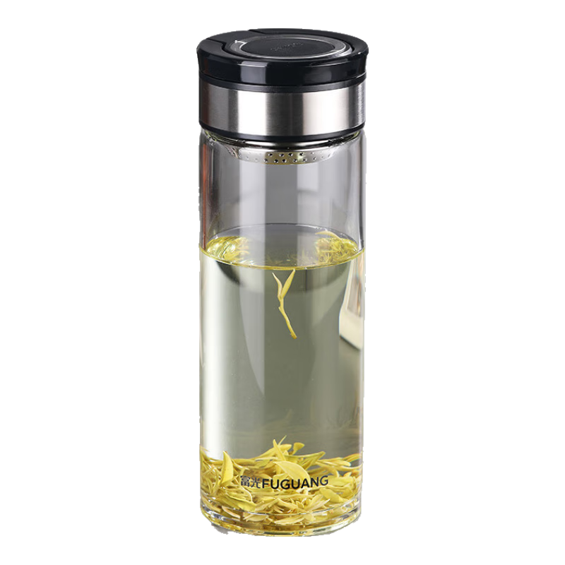 Fuguang Shangyu Series Single-Layer Tea Steeping Glass Cup, Men's And Women's Water Bottle, High Borosilicate Glass Cup for Brewing Tea, 800ml