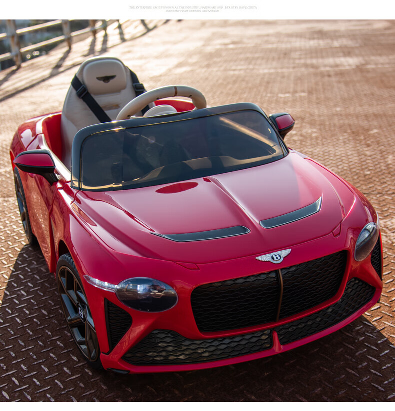 BeRica Children's Electric Car, Four-Wheel Vehicle, Authorized by Bentley, Remote Control, Toy Car for Boys And Girls, Rideable, Baby Gift 16