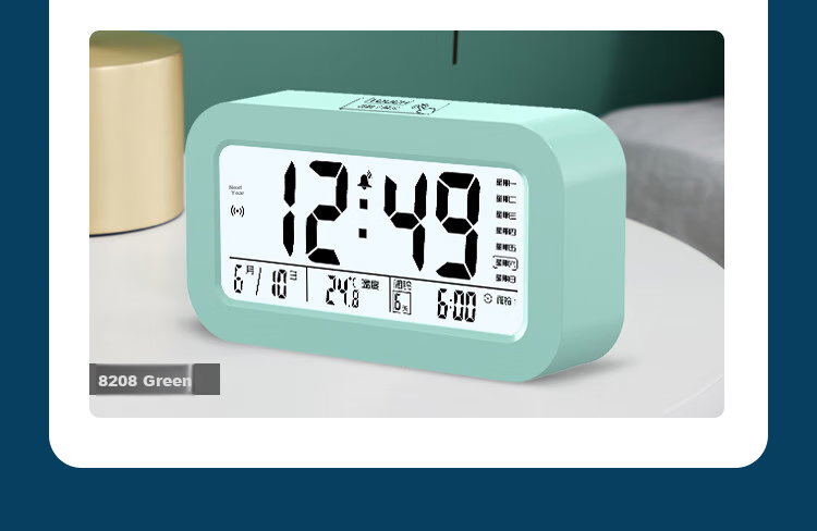 Compas Multifunctional Electronic Alarm Clock for Students, Wake-Up Device, Digital Clock, Essential for Back-To And Graduation Season, 801 Blue New Year Gift for Students And Childre 15