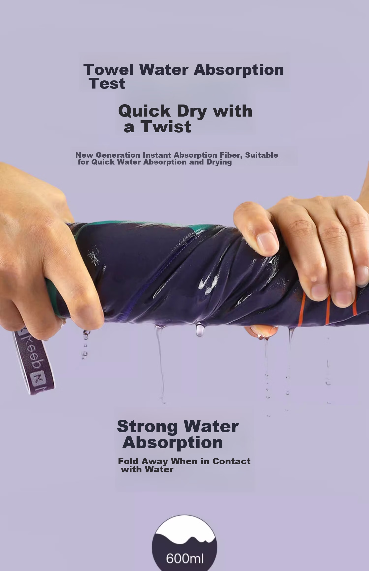 Keep Swimming Towel for Men, Women And Children, Portable Quick-Drying Summer Sports Fitness Absorbent Beach Towel Orange Lemo 11