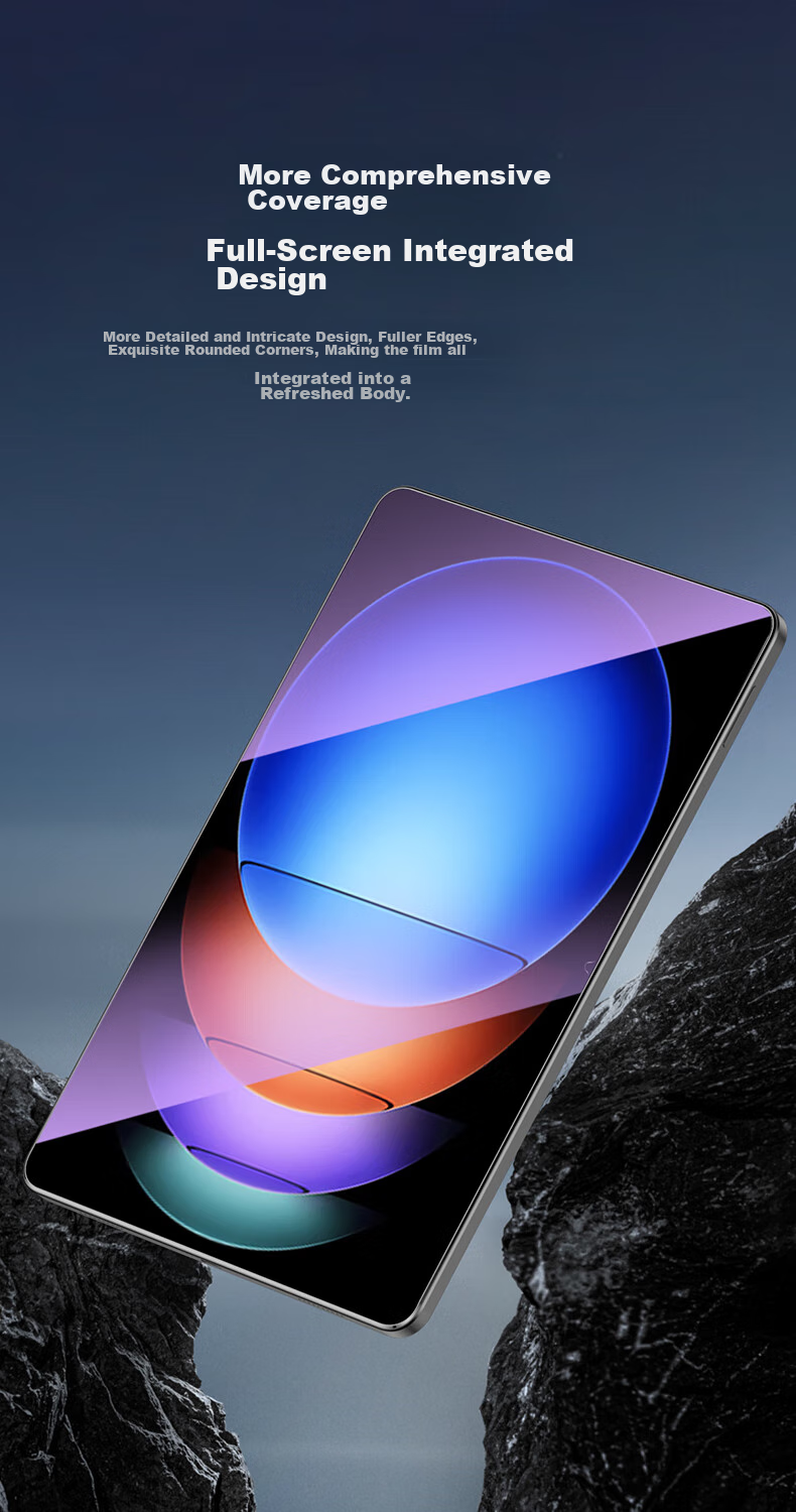 CangHua Tempered Glass Screen Protector for Xiaomi Pad 9 Pro, Eye Protection Anti-Blue Light, Compatible with Xiaomi Pad 7S Pro/6S Pro, 12.5-Inch Tablet Full Screen Anti-Drop HD Protective Film 8