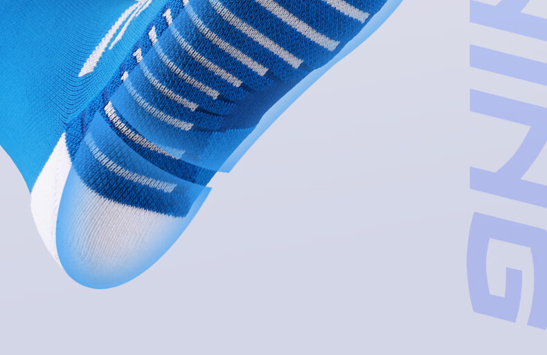Li-Ning Soccer Socks for Adults, Children And Students, Non-Slip Long Over-Knee Socks with Terry Bottom, Sports Training Socks for Men And Women, Blue, M Size 7