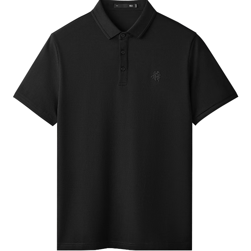 HLA Short-Sleeve Polo Shirt for Men, Large Size, Fashionable Dragon Design, Summer Wear for Me