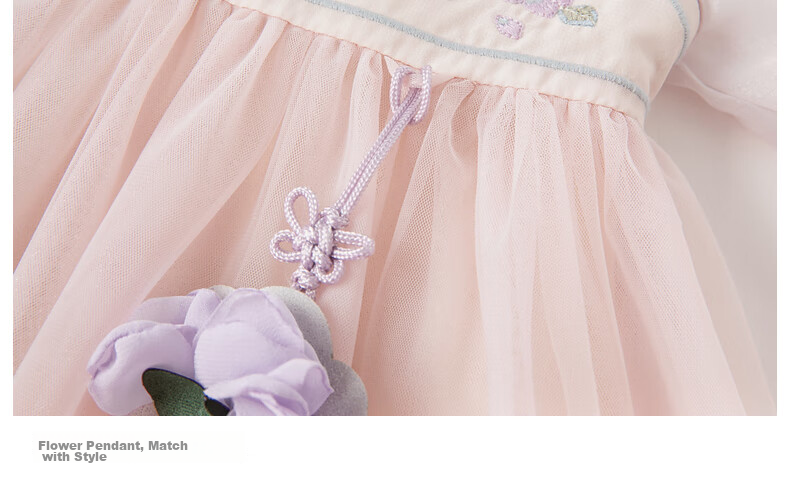 DAVE & BELLA Children's Dress, Summer Clothing for Kids, Baby Girl Princess Dress, Girls' Chinese-Style Hanfu 8