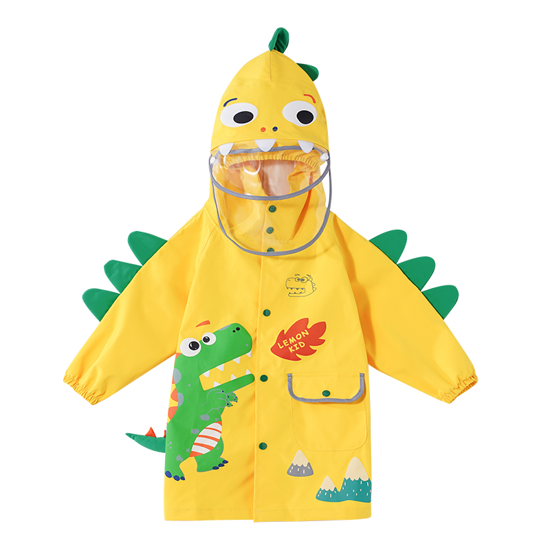 Lemonkid Children's Raincoat, Boys And Girls Baby Poncho Style, Elementary School Student Rain Gear, Leqi Pinguo Long L