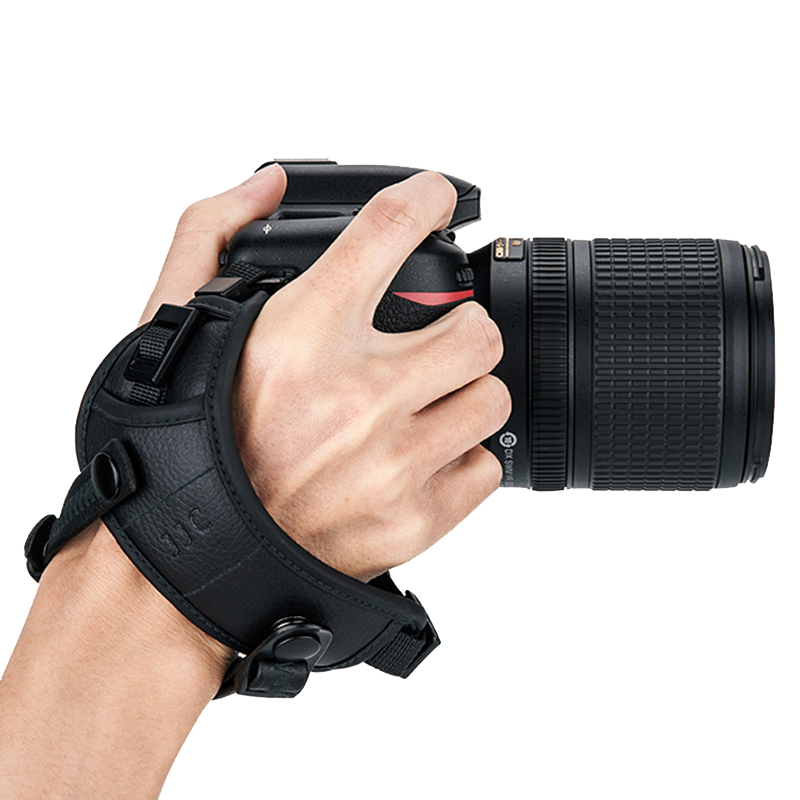 JJC Camera Wrist Strap, DSLR Wristband, Quick Release, Compatible with Canon, Nikon, Panasonic Accessories [Metal Base | Black]