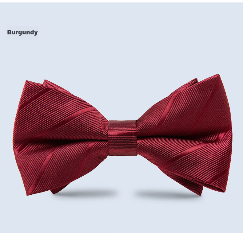 Luomeng Men's Bow Tie, Formal Shirt for Groom at Banquets And Weddings, Fashionable Bow Tie, Striped Bow Tie, Navy Blue 13