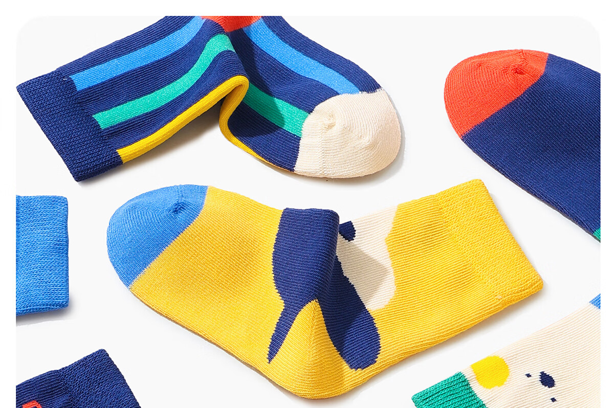 Banbi Children's Socks, Autumn And Winter Trendy Socks for Boys, Spring And Autumn Seamless Mid-Calf Socks for Older Children, BB2474, Size 18-20 10