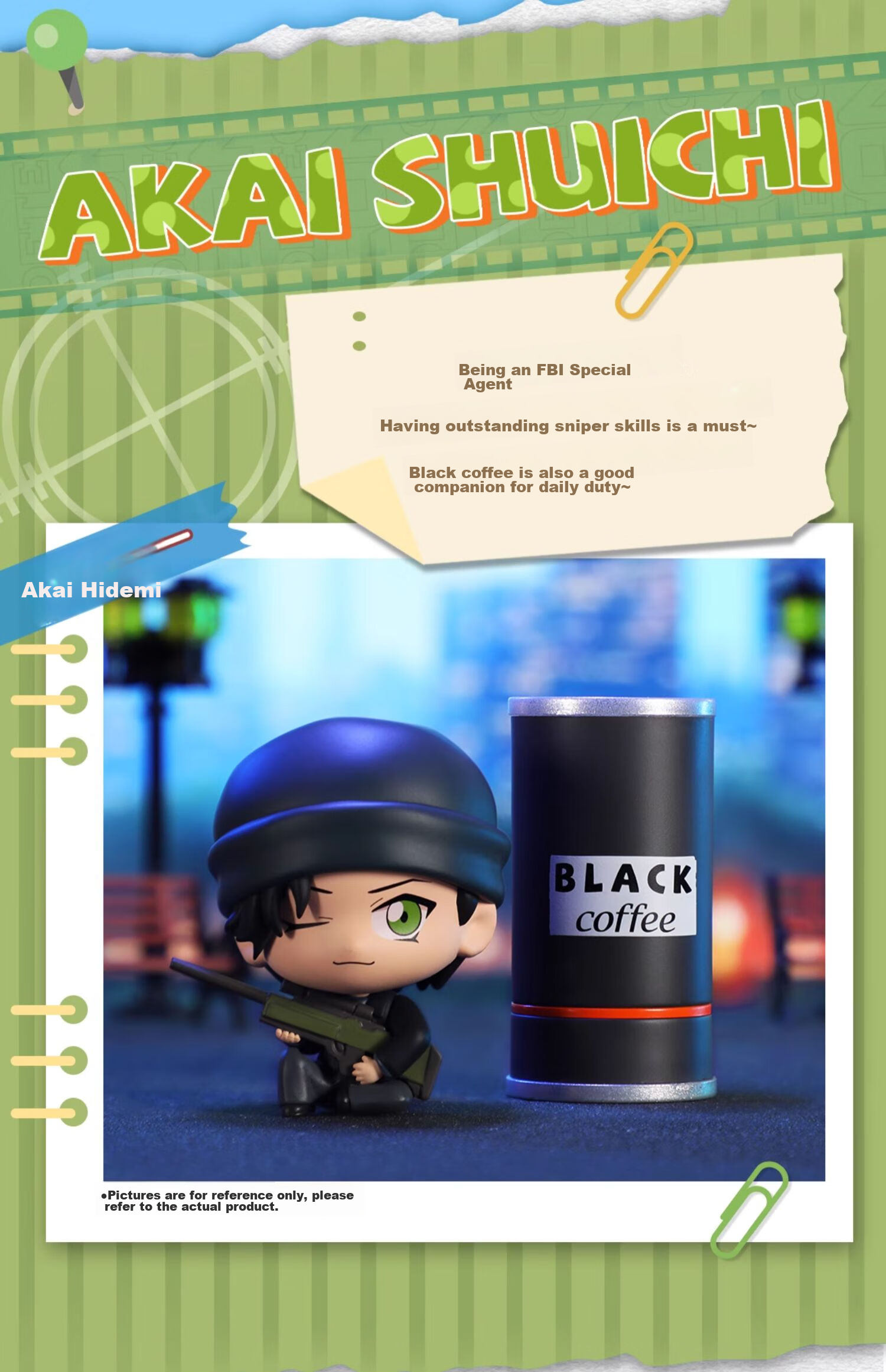 LDCX Detective Conan Peripheral Mini Detective Series Figurine Display, Blind Box, Birthday Gift Set 8