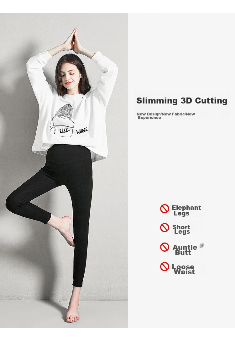 JOYNCLEON Maternity Pants, Spring And Autumn Style, Leggings for Outdoor Wear, Sports Yoga Casual Trousers, Black XXL, Jyk169925 3