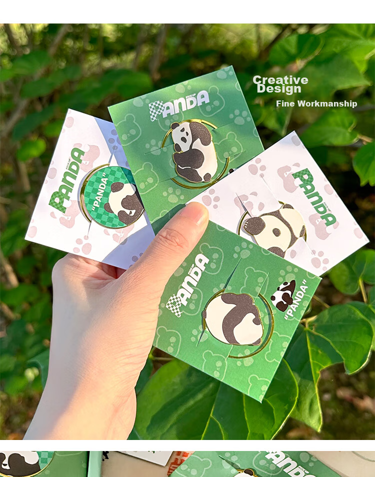 Sannianerban [Teacher's Day Gift/Almost] Bookmark Gift Box, Cute Panda Design, Metal Material, Student Stationery, Creative Gift, Holiday Present, Birthday Gift, Prize 4
