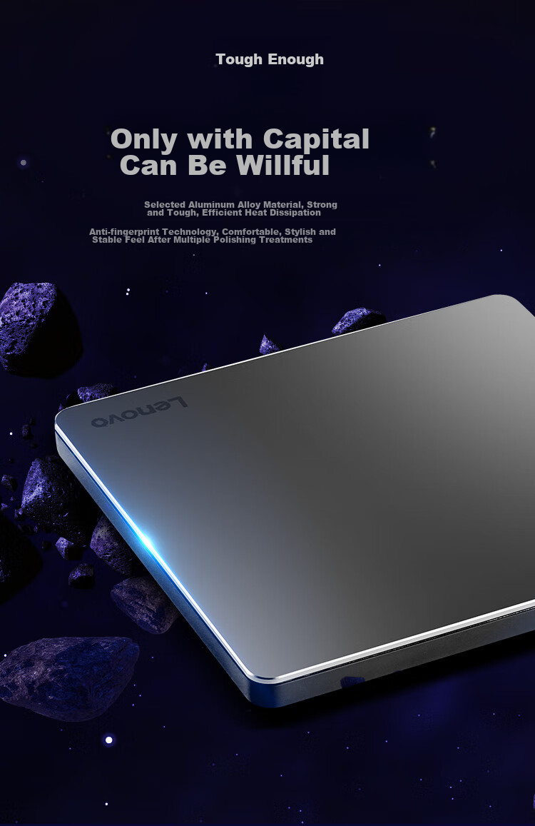 Lenovo 8x Speed Aluminum Alloy Material Type-C/USB External Optical Drive DVD External Burner Mobile Optical Drive Laptop External Read And Write All-In DB85 6