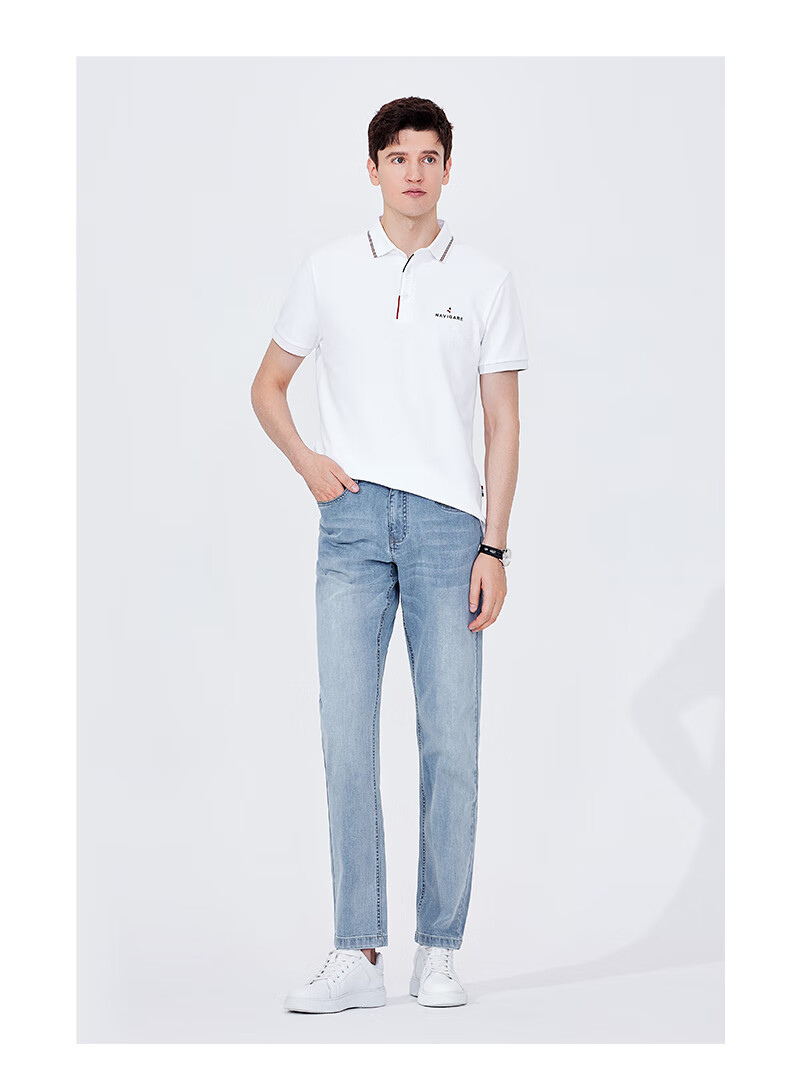 Navigare Men's Sweat-Free Short-Sleeve Commuter Casual Polo Shirt with Collar, 1325524566 14