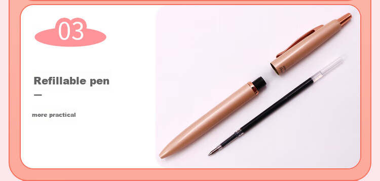 ZEBRA C-JJ30 Gel Ink Retractable Pen, 0.5mm Fine Metal Body, Business Office Pen, Gift Pen, Han White Jade Handle, Single Pen Pack 7
