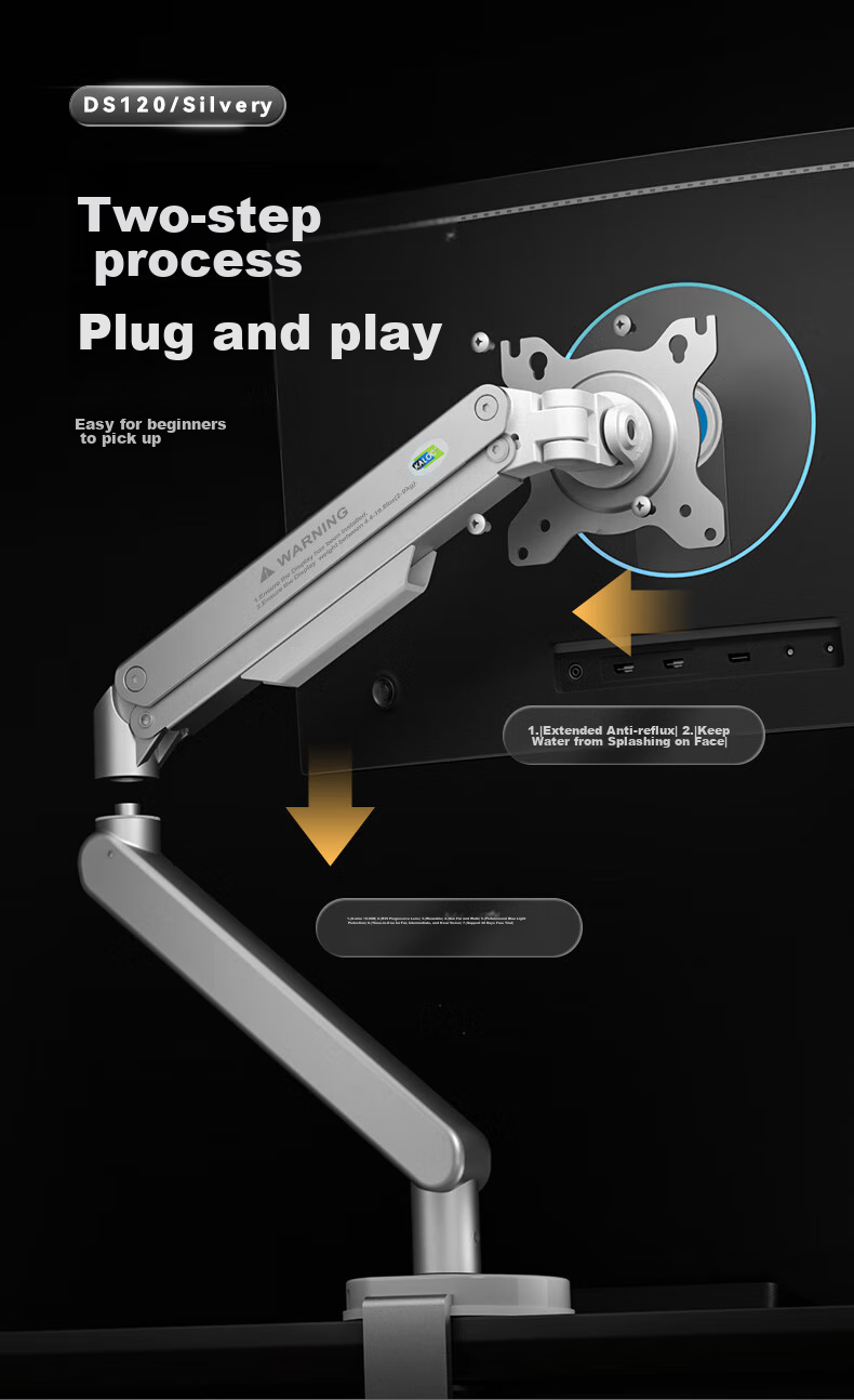 KALOC Monitor Stand, Mechanical Arm, Monitor Arm, Display Stand, Computer Stand, Monitor Suspension Arm, Screen Support DS120-S 8