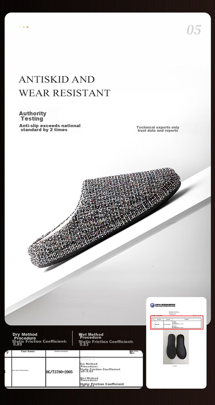 NEIBO [Super Comfortable] Latex Cotton Slippers, Women's Winter Indoor Home Shoes for Men, Soft Sole Non-Slip, Chanel-Style Black, Size 44 9