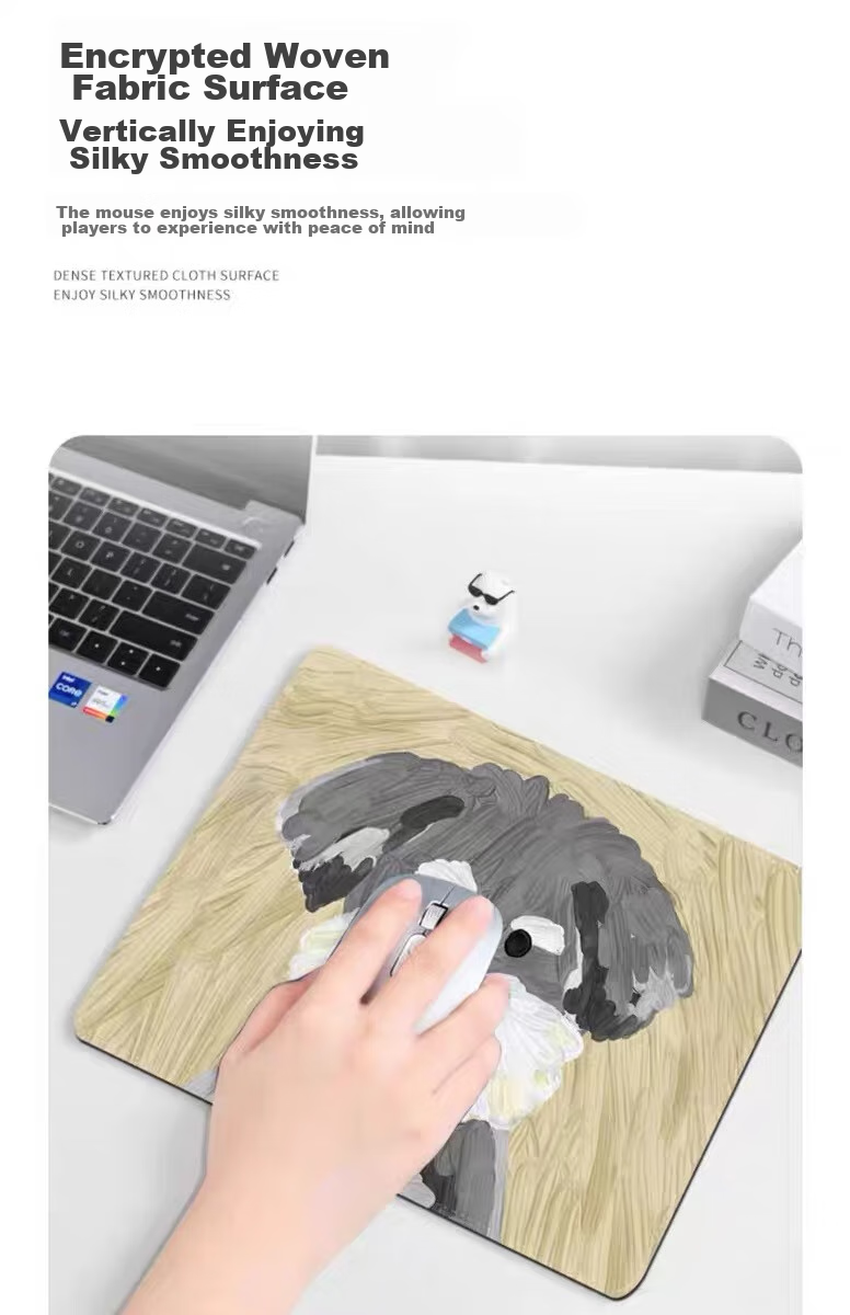 Juyingfeng Mouse Pad, Office And Gaming Mouse Pad, Filler Item, Locking Edge, Square Shape, Non-Slip, Washable, Portable Computer Mouse Pad, 400*300mm, Brown Little Teddy W989 6