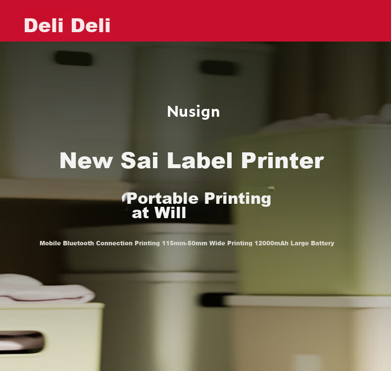 Deli Niusai Q5 Green Smart Bluetooth Thermal Label Printer, Home Storage Back-To Name Tag, 50mm Handheld Portable Clothing Hanger Tag, Retail Food Price Label Machine 2