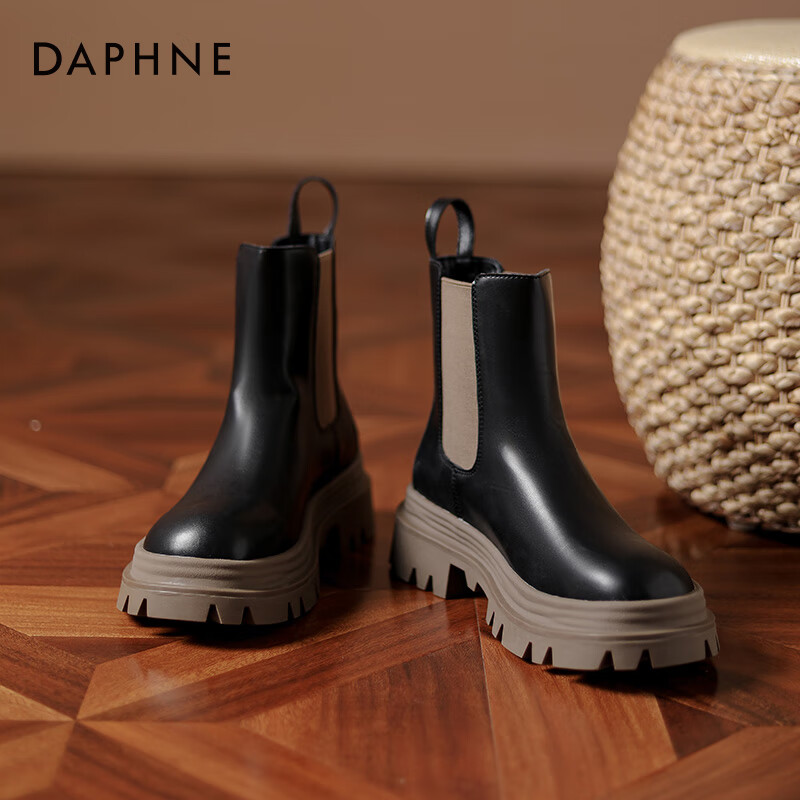 DAPHNE Autumn And Winter Chisel-Toe Boots, Versatile Height-Increasing Chelsea Boots for Women, Short Boots, Green, Size 40