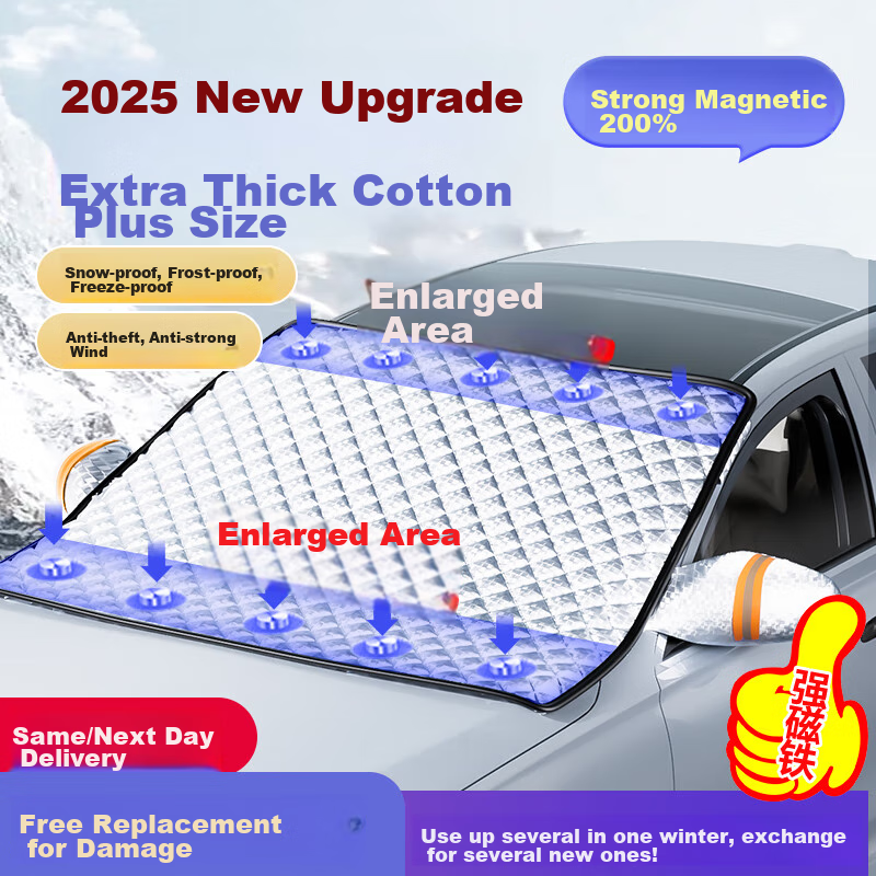 Xianniao Car Front Windshield Snow Cover, Thickened Half Cover, Winter Season Anti-Snow, Anti-Frost, Anti-Freezing Glass Cover