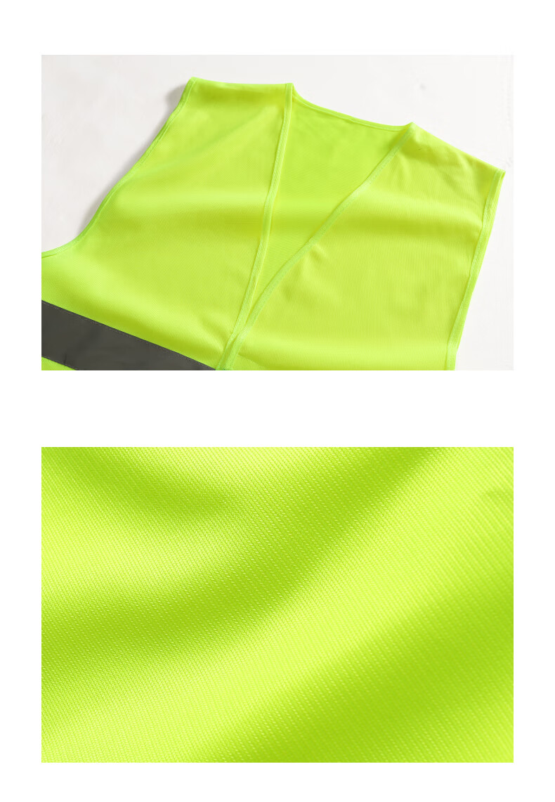 DANGJIAN Reflective Vest, High-Visibility One-Size Safety Command Vest, Velcro Style, Orange 4
