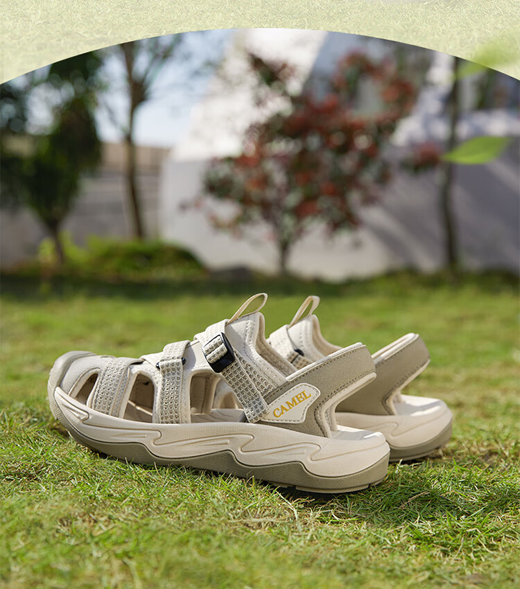 CAMEL Summer Outdoor Closed-Toe Sandals for Men And Women, Quick-Drying Beach Shoes for River Tracing And Water Activities F24B162050M 3