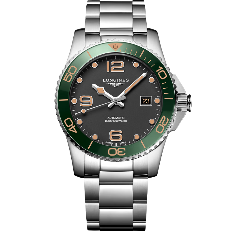 LONGINES Swiss Watch, Conquest Diving Series, Men's Steel Strap Mechanical Watch L37814056