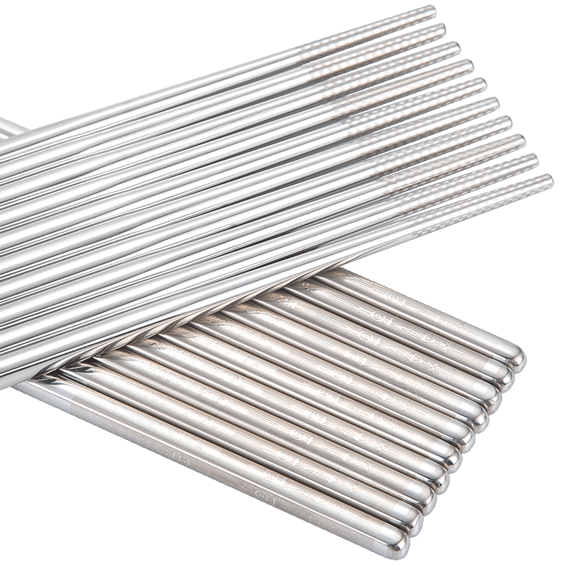 MAXCOOK 316L Stainless Steel Chopsticks, Non-Slip And Mold-Resistant Household Chopsticks Set, Public Chopsticks Tableware, 5 Pairs, MCK1802
