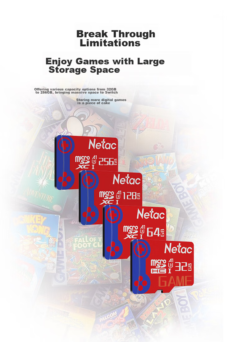 Netac 128GB TF (MicroSD) High-Speed Storage Card for Nintendo Switch NS Console, A1 U3 V30 4K HD, Compatible with Dashcams & Surveillance 4