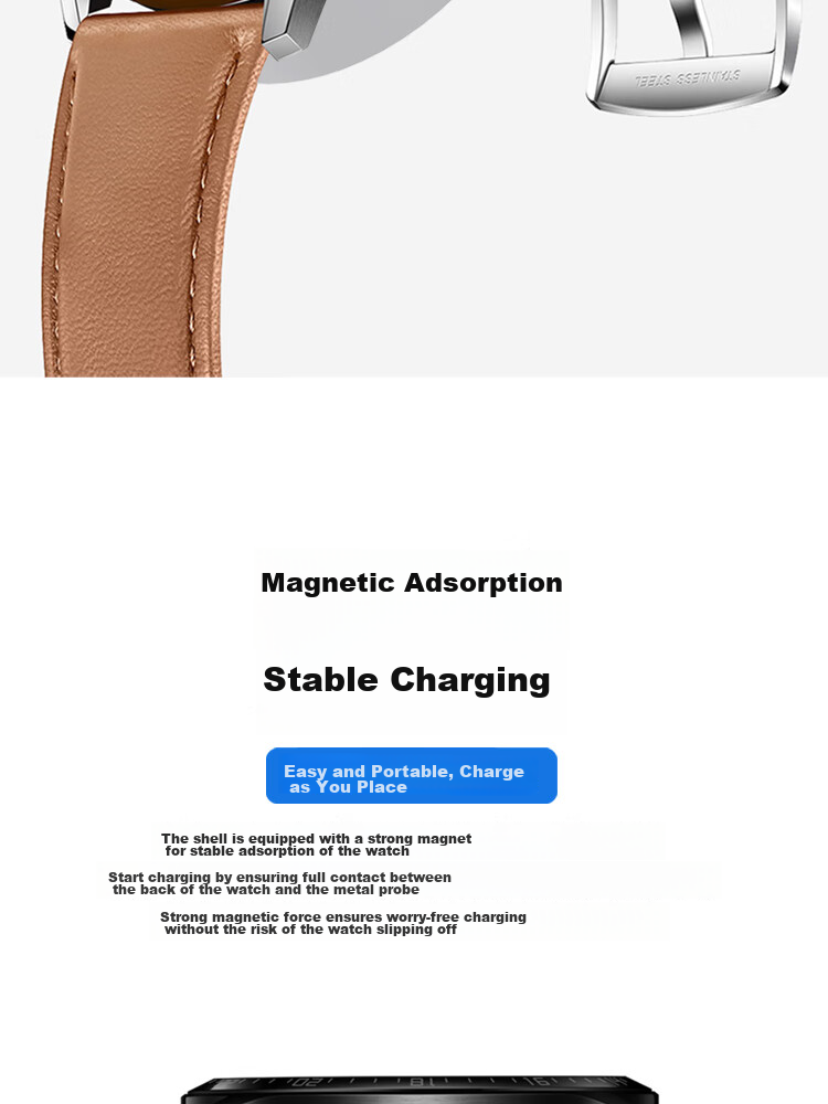 ESCASE Huawei Watch Charger, Compatible with Watch GT/GT2/2E, Honor Magic2/GS/pro Bracelet, Huawei Porsche Charging Cable, Touchpoint Charging Dock, 1 Meter 4