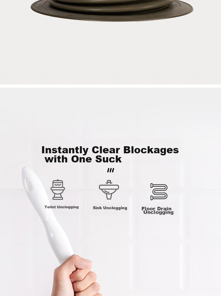 CHAHUA Toilet Plunger, Unclogs Toilet, Portable Toilet Suction Cup, 1 Piece 6