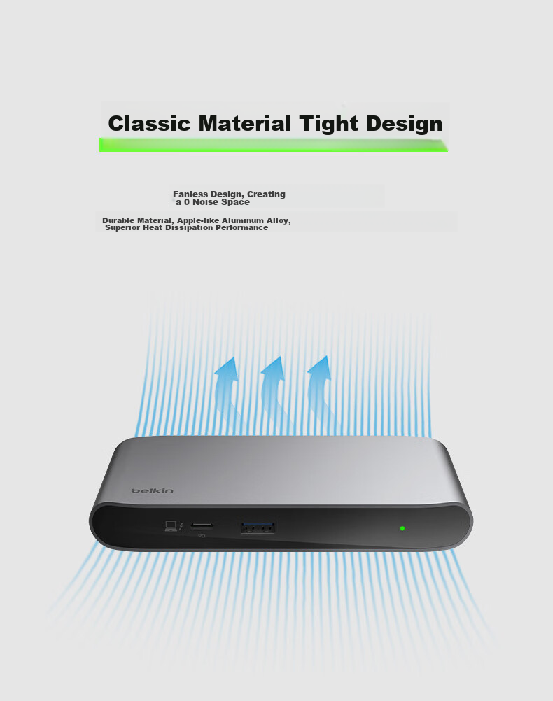 BELKIN Thunderbolt 4 Docking Station, Five-In High-Performance Expansion, Thunderbolt 4 Computer Expansion, 40Gbps Commercial Performance, 140W Power Delivery Charger Expansion Dock INC013 16