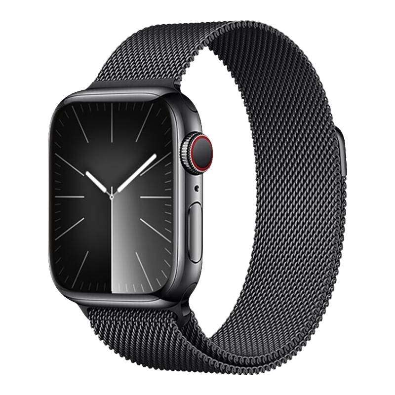 KMaxAI Compatible Milanese Loop Band for Apple Watch S12/Ultra4, Stainless Steel Magnetic Watchband for Apple Watch SE, Metal Strap for IWatch S11 Series, Black