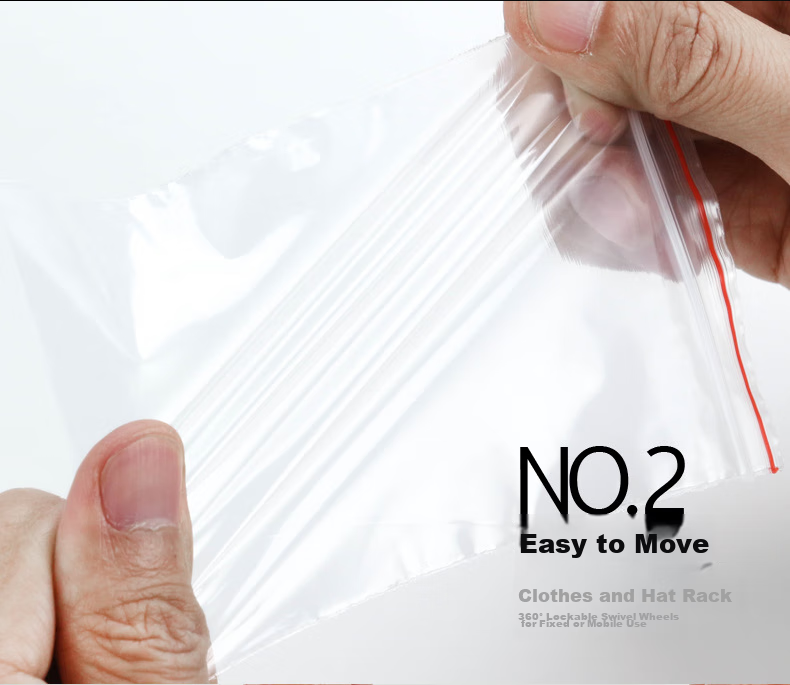 QDZX Self-Sealing Bags No. 4 (8*12cm), 100 Pieces, Food Bags, Fresh-Keeping Bags, PE Bags, Sealed Bags, Waterproof, Moisture-Proof, Dust-Proof Bags 4