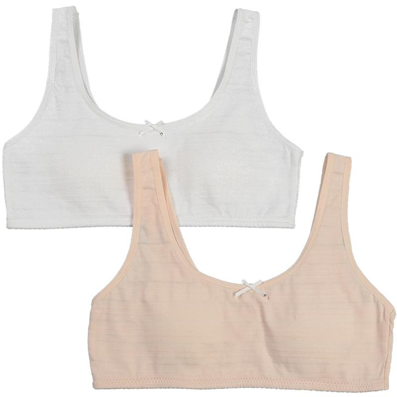 Hodo Girls' Bra, Girls' Underwear Vest-Style Brassiere, Thin Mesh Camisole for Puberty And Middle School Students, X8004, Size 165