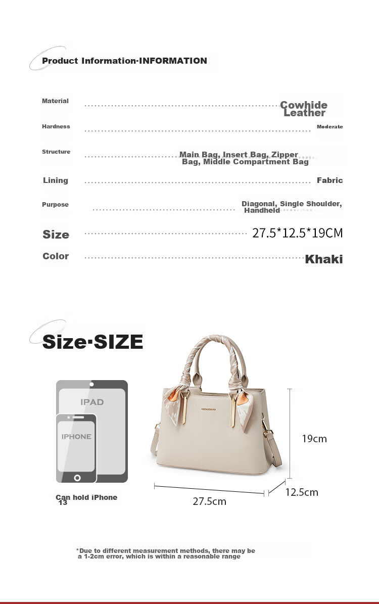 RED DRAGONFLY 2026 New Women's Handbag, Cowhide Crossbody And Handheld Bag, Birthday Gift Box for Wife Or Mother 8